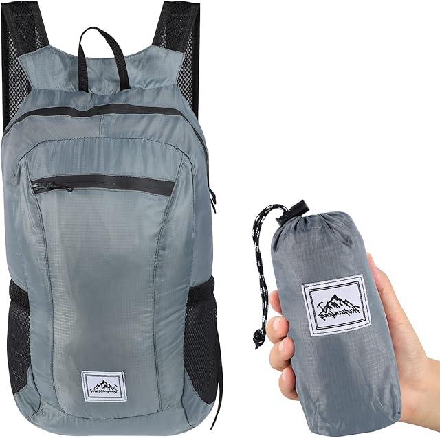 HuaJiao Outdoor Sport Daypack Bag, Ultra Lightweight Foldable Backpack Packable Small Backpacks