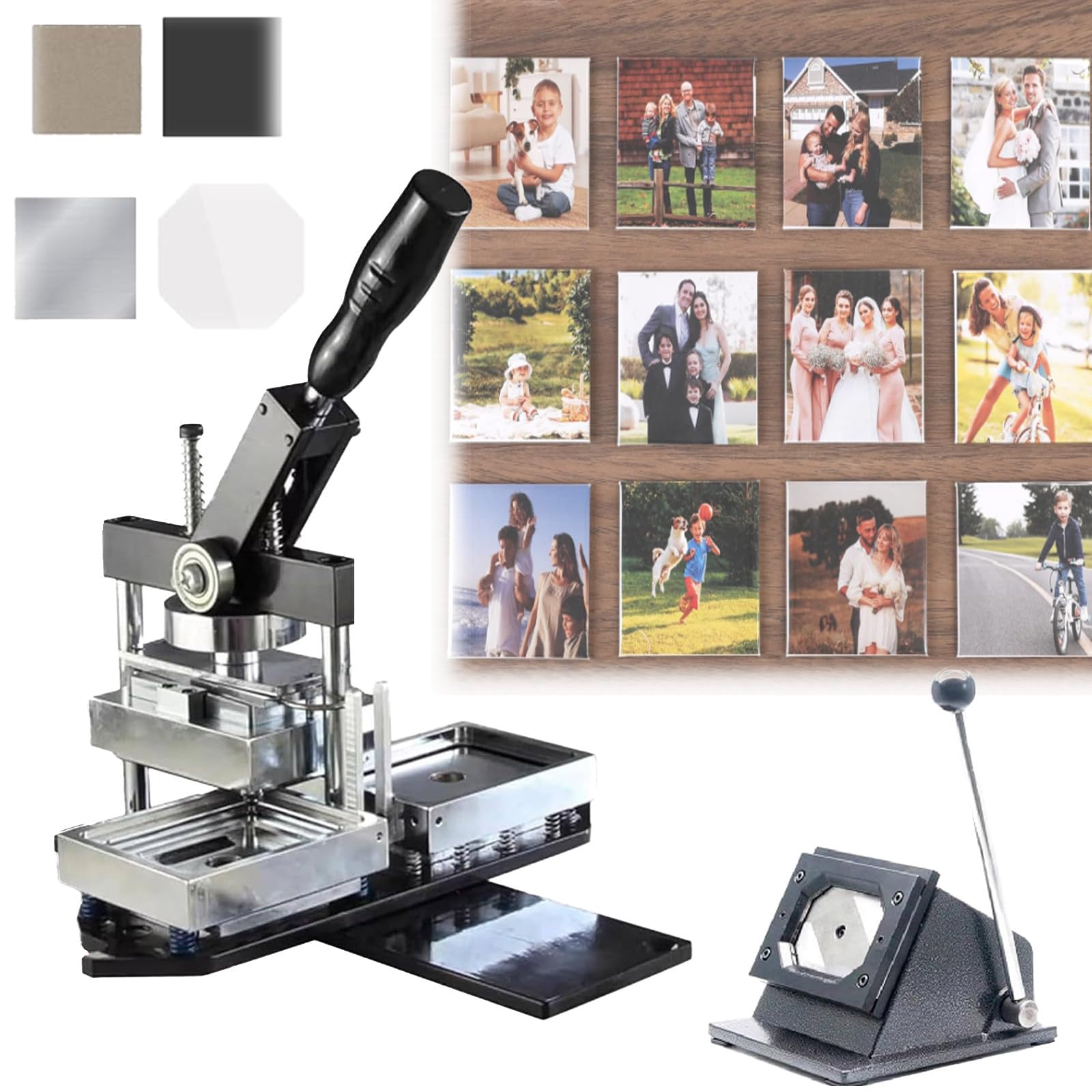 Zestaw magnesów fotograficznych | Prasa magnetyczna do majsterkowania z obcinaczem do papieru i 100 arkuszami do kreatywnych projektów