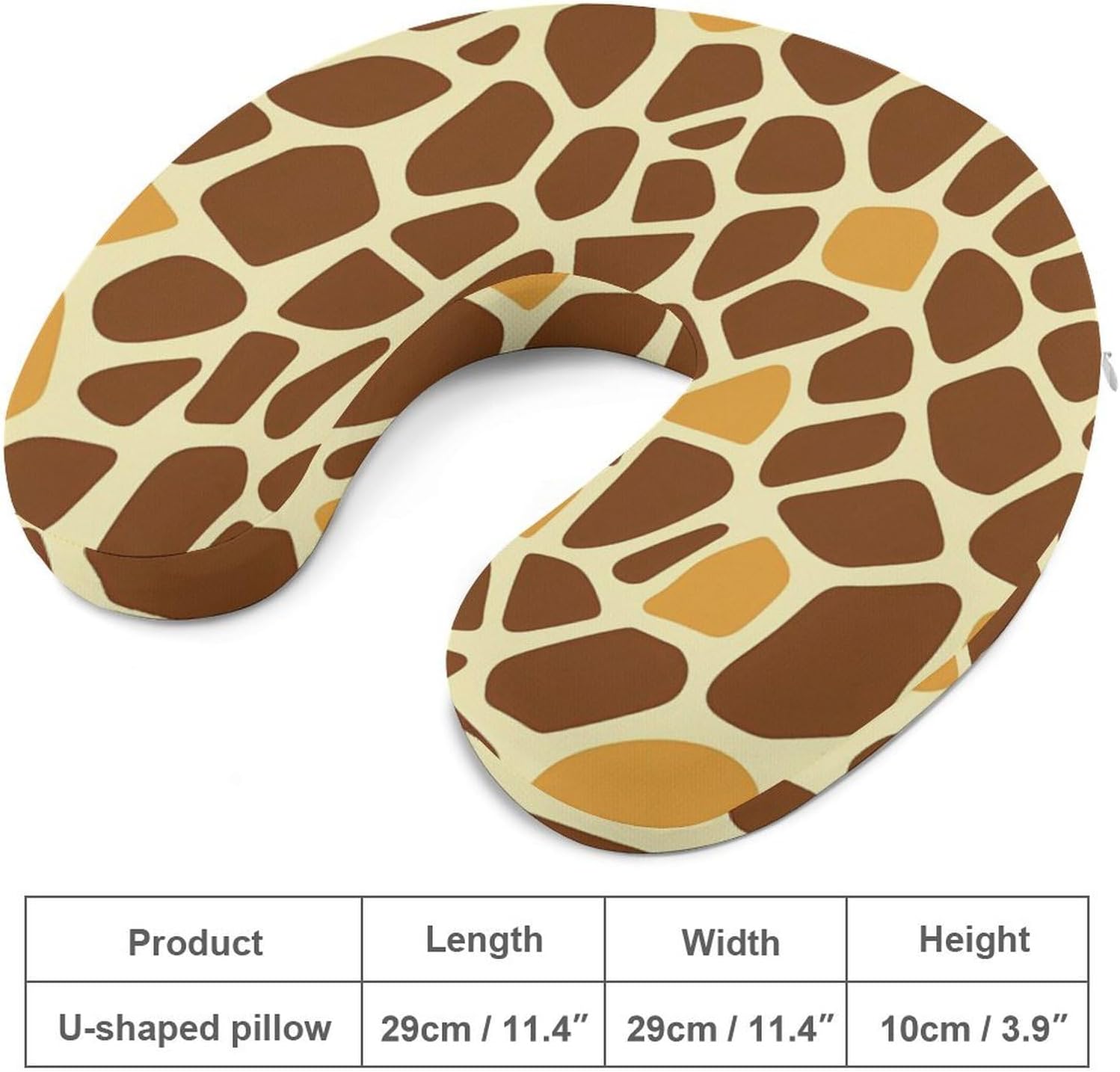 Animal Giraffe Skin Funny Travel Pillow U Shaped Memory Foam Neck Pillows Portable for Flight Car Home Office