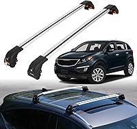 Vista 22 de ERKUL Barras transversales de techo resistentes para Kia Sportage 2011-2016 Barras transversales de aluminio Aero mejoradas con sistema