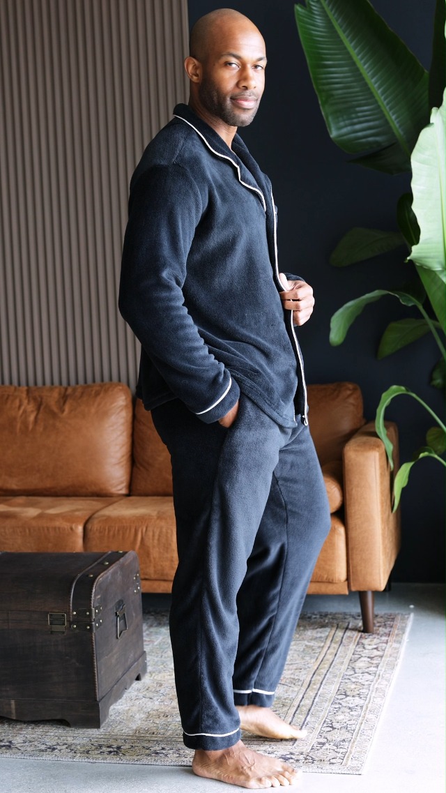 Alexander Del Rossa Men's Soft Plush Fleece Pajama Lounge Set