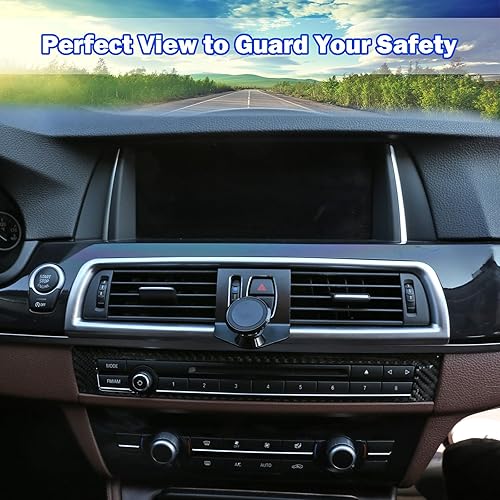 Miniatura 8 de LLKUANG - Soporte para teléfono móvil giratorio de 360 grados, negro (magnético) para BMW 5 Series F11 F10 F07 2010-2016 (negro)