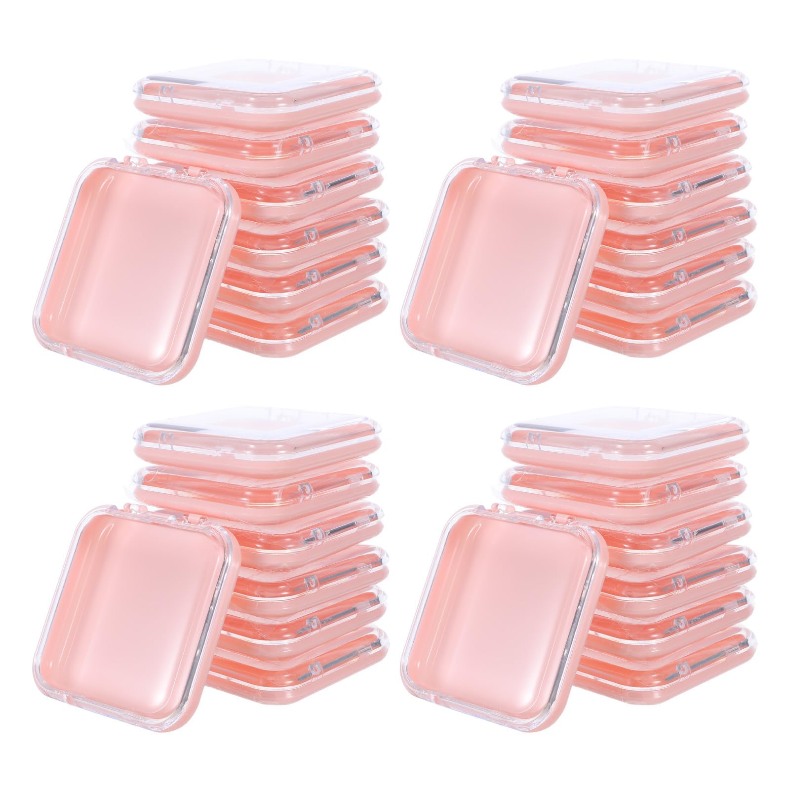50 Pezzi Scatola Porta Unghie Finte Press-on Rosa 3x3 Pollici