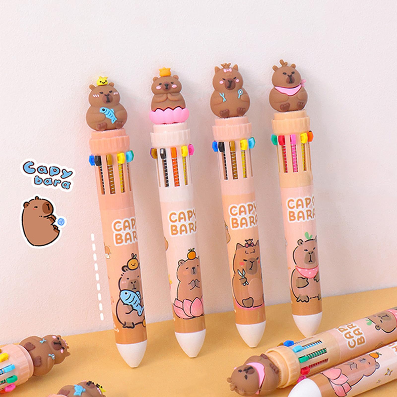 16 Pezzi Penna Multicolore 8-in-1 Penne a Sfera Retrattili 8 Colori