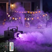 FALOVE 1200W Fog Machine with 18 LED Lights for Halloween Atmospheric Decor
