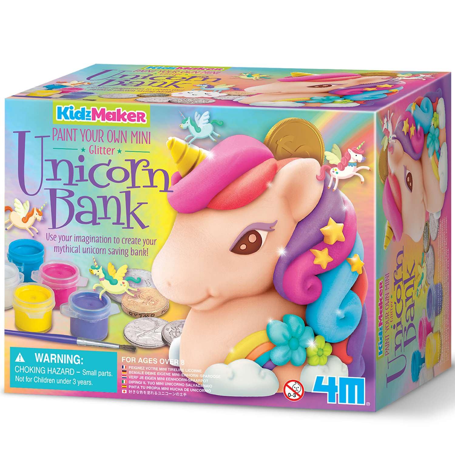4M KidzmakerPaint Your Own Mini Glitter Unicorn Bank from B&Q