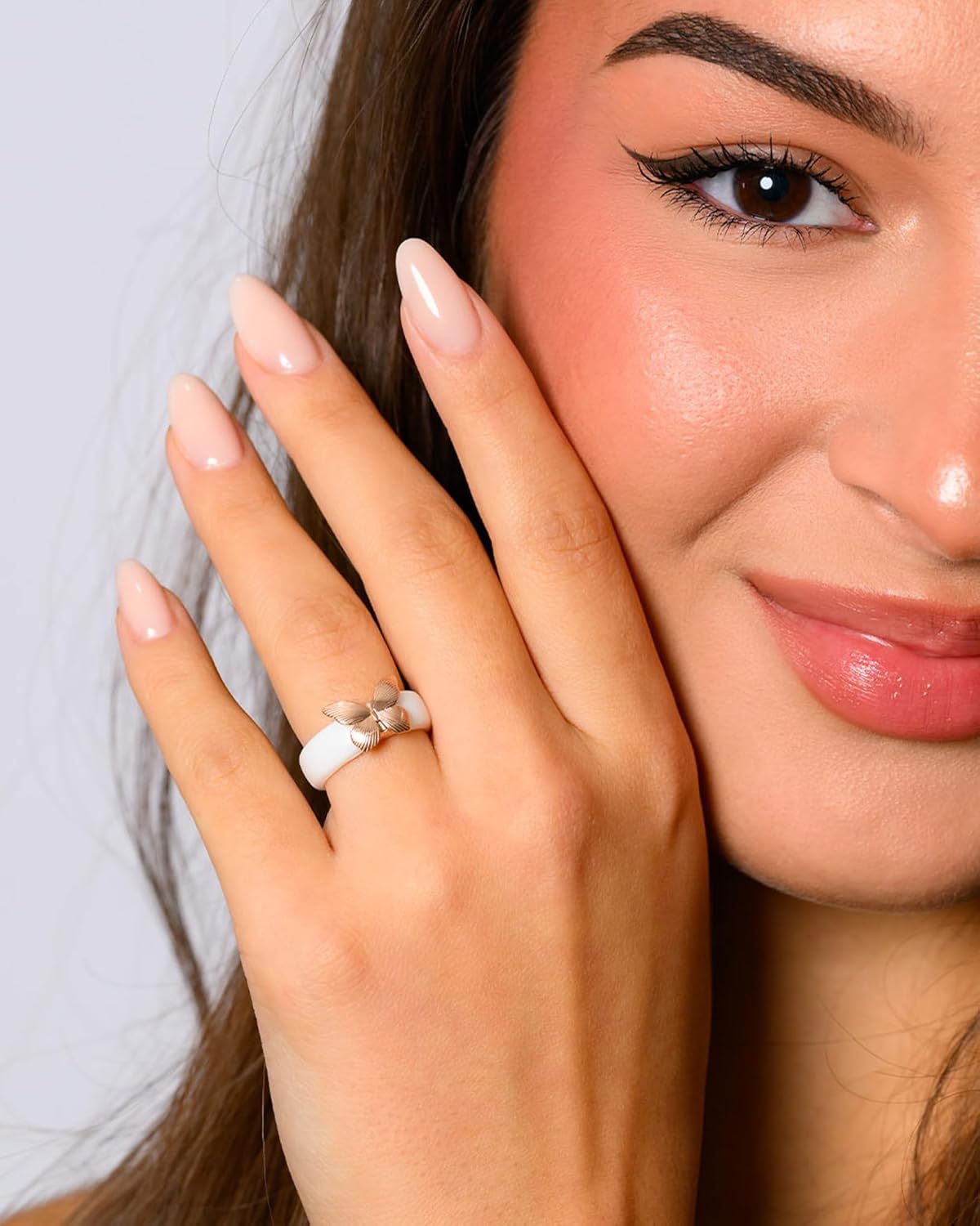 Rinfit Womens Silicone Ring with Stainless Steel Butterfly - Rubber Wedding Bands - Patent Pending - Image 4