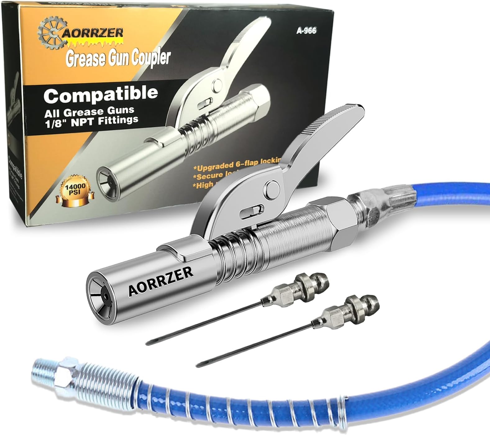 Grease Gun Accessory Set 12 Piece, Grease Coupler Kit and