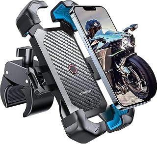 JOYROOM 2025 Cell Phone Holder Bike & Motorbike & e Scooter, [1s Car Lock][100mph Military Anti-Shake], Universal Cell Phone Holder Handlebar Holder for iPhone 16 15 14, Samsung, All 4.7-7 Inch | Mobiltelefonhållare motorcykel för iPhone 17, 100 mph militär anti-shake, 5s installation, universal styrhållare för alla 4,7
