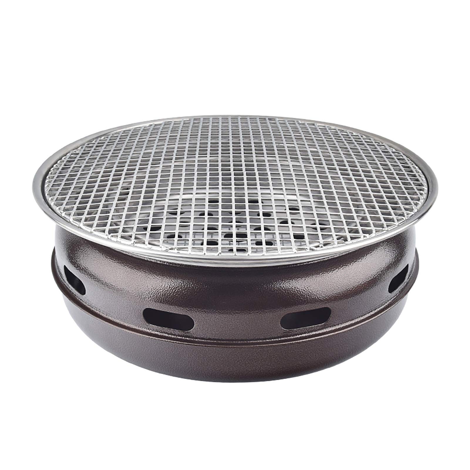 Przenośny ocynkowany grill z tacą na wodę 34,5 x 13 cm, idealny dla 6-8 osób, kolorowy sprzęt do gotowania na świeżym powietrzu na kemping i piknik