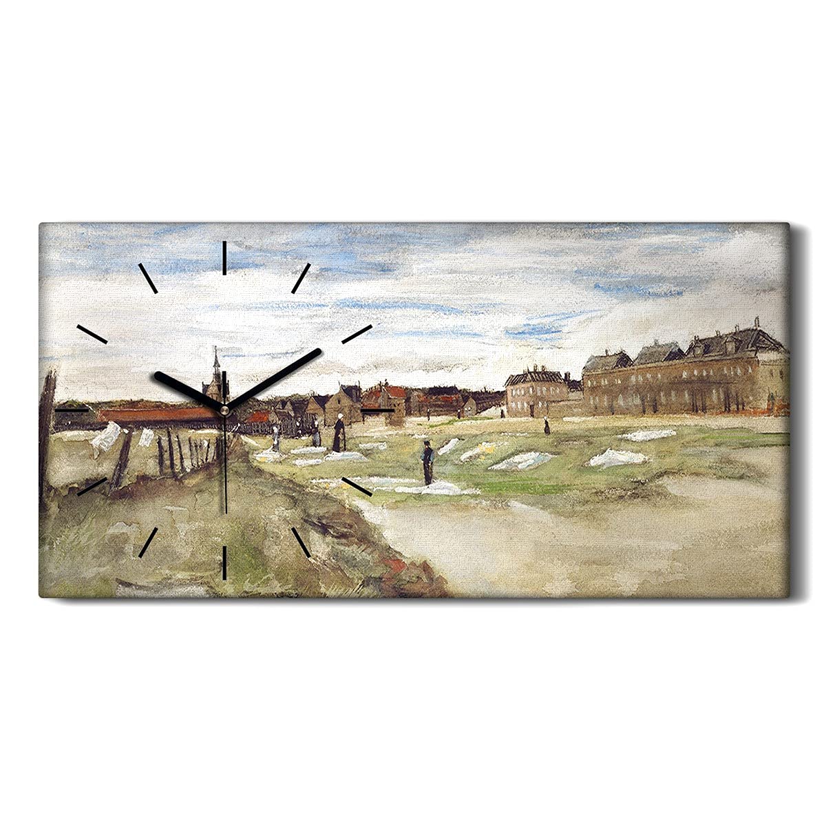 Horloge sur toile Coloray silencieuse pour décorer le mur de votre salon ou chambre