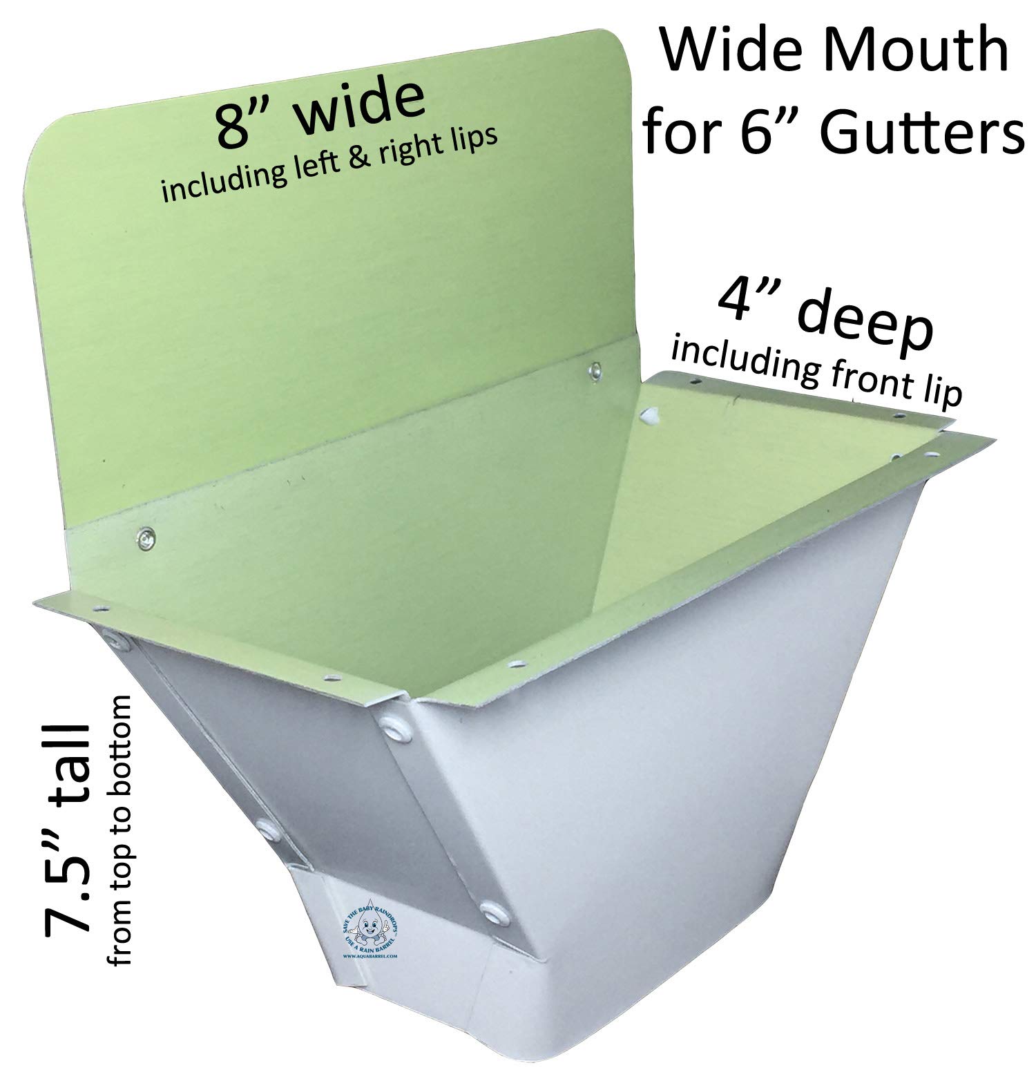 Wide Mouth Gutter to Downspout Funnel for 3x4 Downpipe (6 inch K