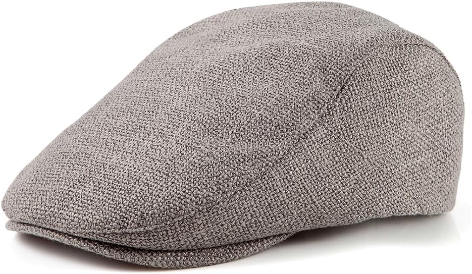 Classic Solid Flat Cap Newsboy Hats for Men Retro Cabbie Driving Adjustable