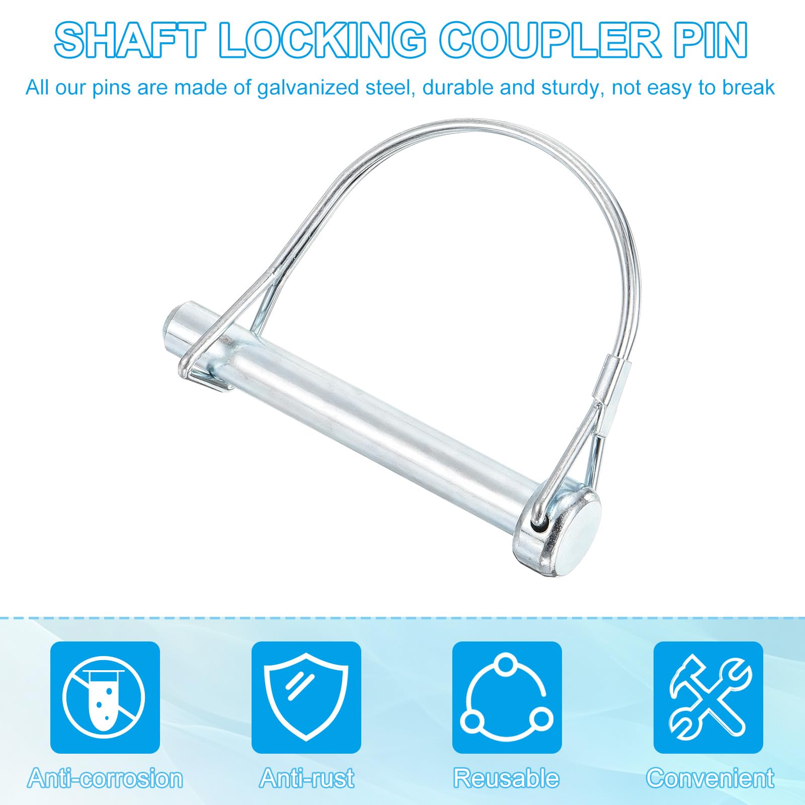 PATIKIL Trailer Coupler Pin 23/64x2-3/4" - Image 4