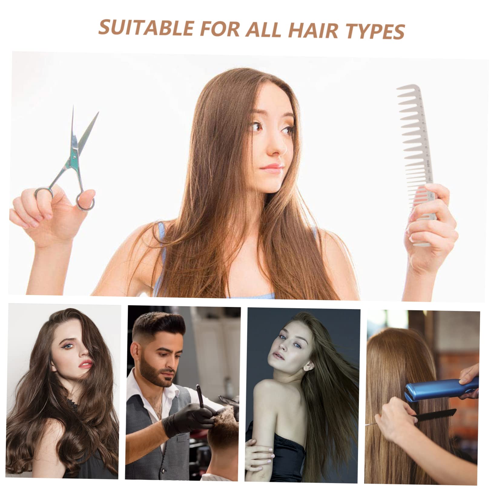 FRCOLOR 10stücke Friseur Haarschneidekämme Mit Maßstab Leichtgewichtige Stylingkämme Für Friseure Für Haarschnitt Und Färbung Ergonomisches Design Zu Transportieren