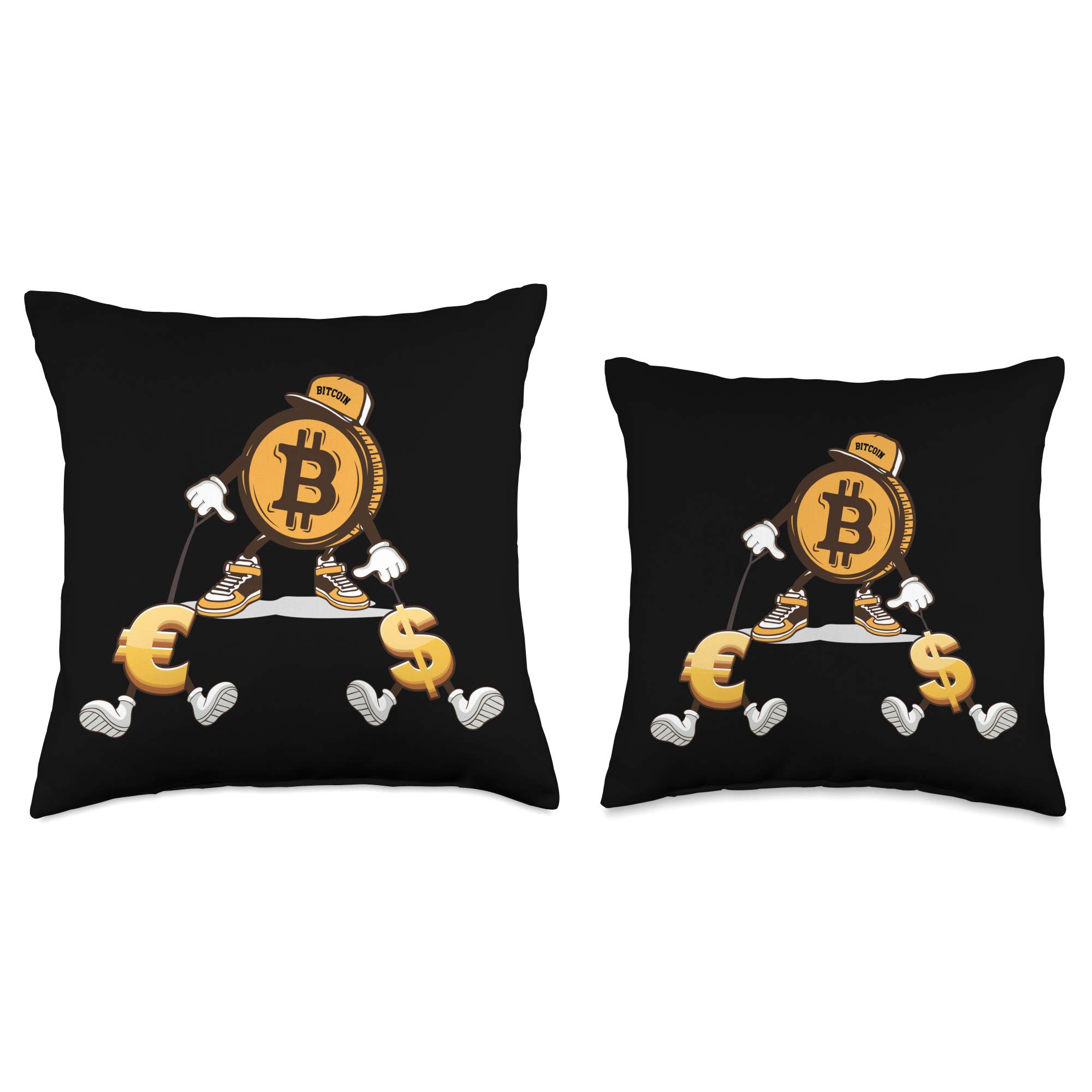 Amazon.com: Bitcoin Dollar Euro Dog Leash Coin Money Cryptocurrency Throw  Pillow : לבית ולמטבח