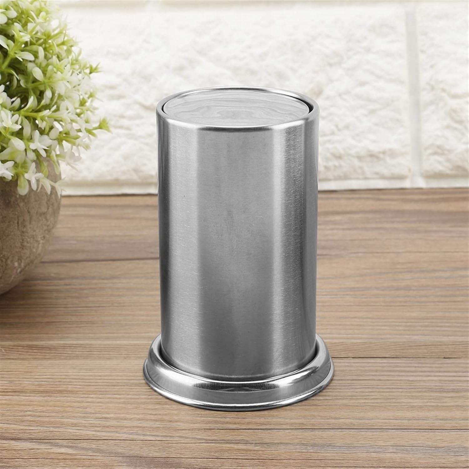 Toothpick Holders Stainless Steel Press Type Toothpick Cartridge Household Box