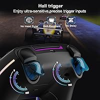 Vista 4 de Wireless Controller for PS5 Pro/PlayStation-5/PC/Mac with Hall Effect joystick trigger/Back Paddles/Cool RGB/Motion Sensor/TURBO/3.5mm Audio Jack