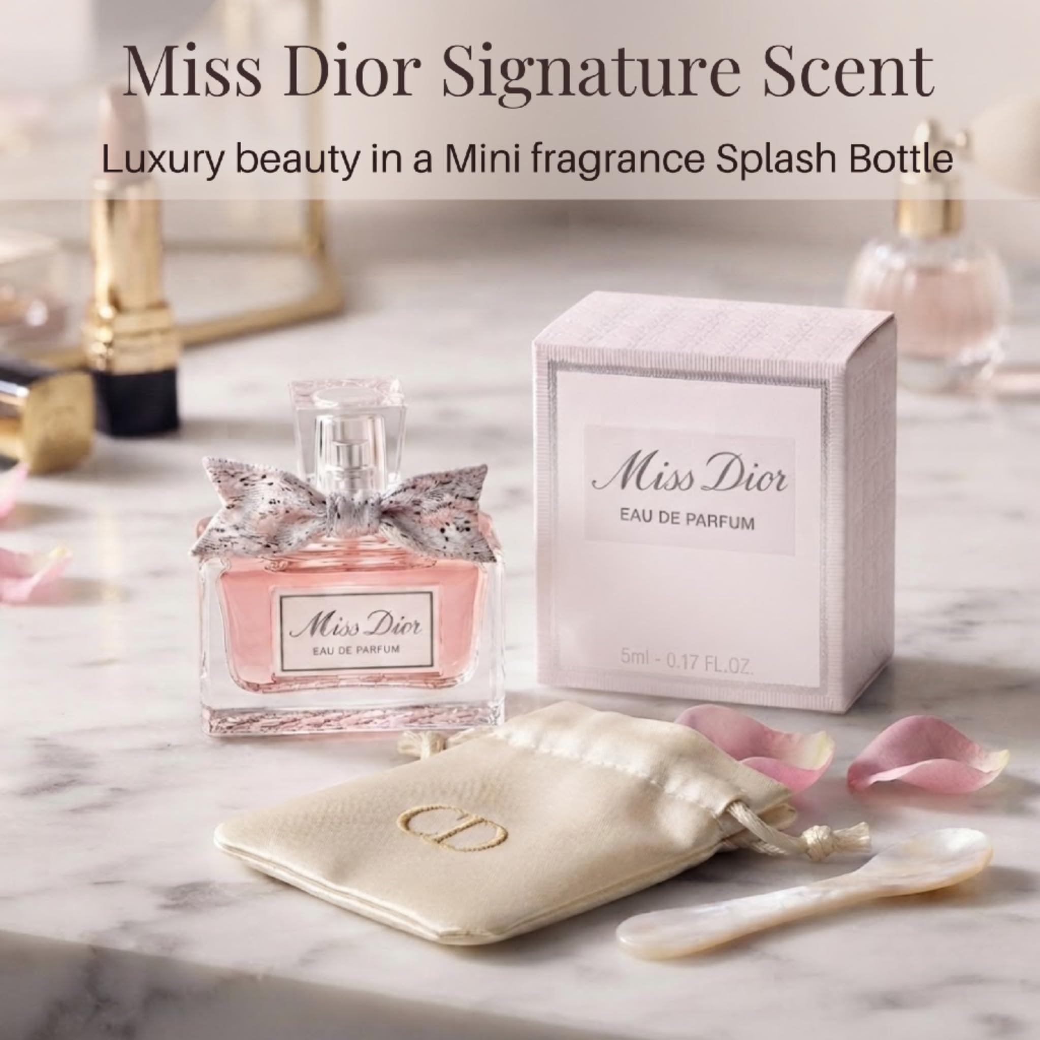 Amazon.com : Miss Dior Eau de Parfum Mini Splash for Women, 0.17