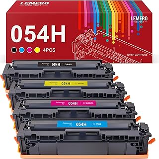 054H 054 Toner Cartridge Set LemeroUexpect Compatible Replacement for Canon CRG-054H 054 Toner for Color imageCLASS MF644Cdw MF642Cdw MF641Cw LBP622Cdw MF640C LBP620 Printer Black Cyan Magenta Yellow