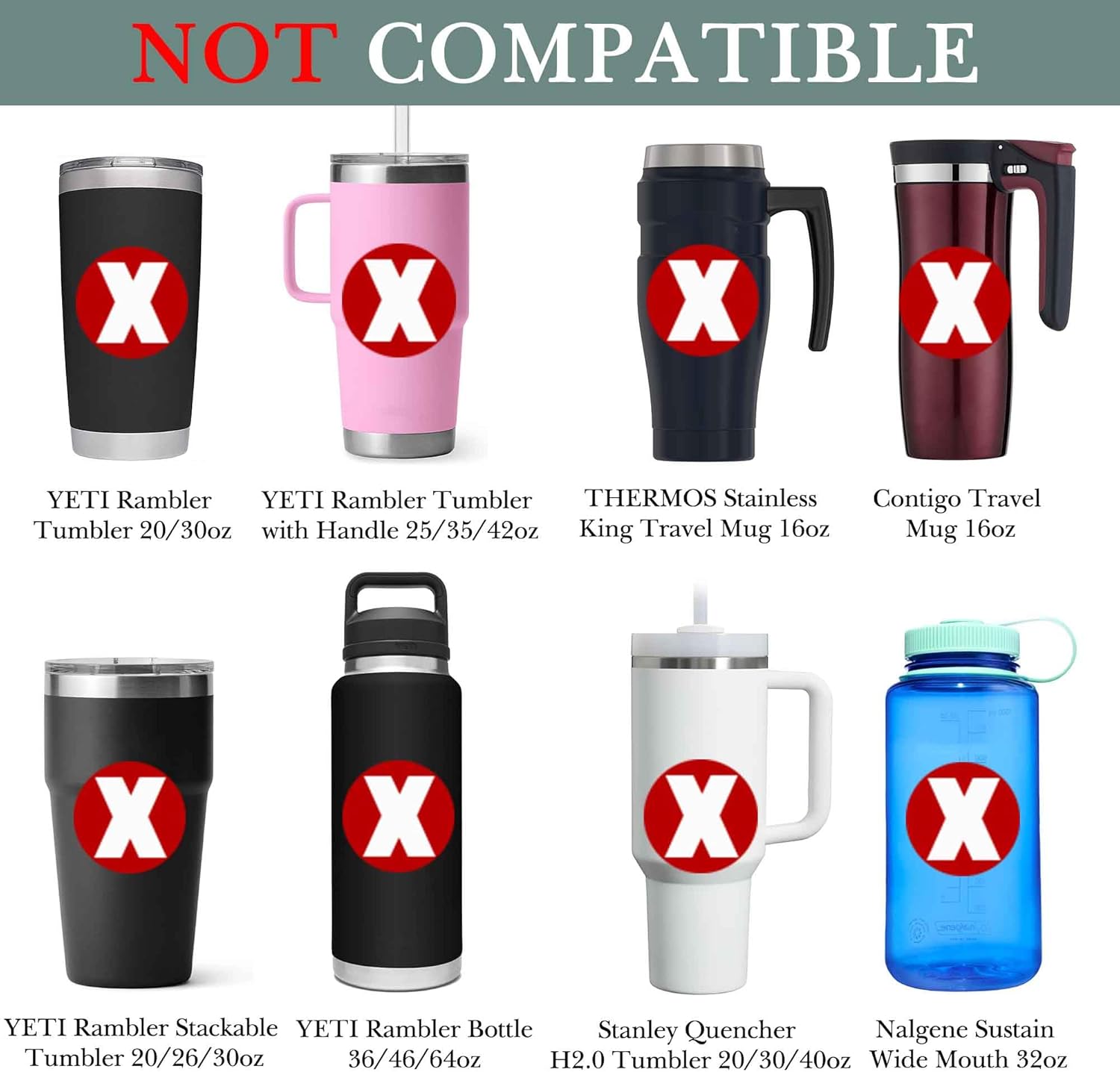 Linkidea Water Bottle Carrier Compatible with YETI Rambler Bottle 18oz/26oz, Owala FreeSip 24oz, Waterbottle Sling Bag Holder with Shoulder Strap, Grey - Image 3