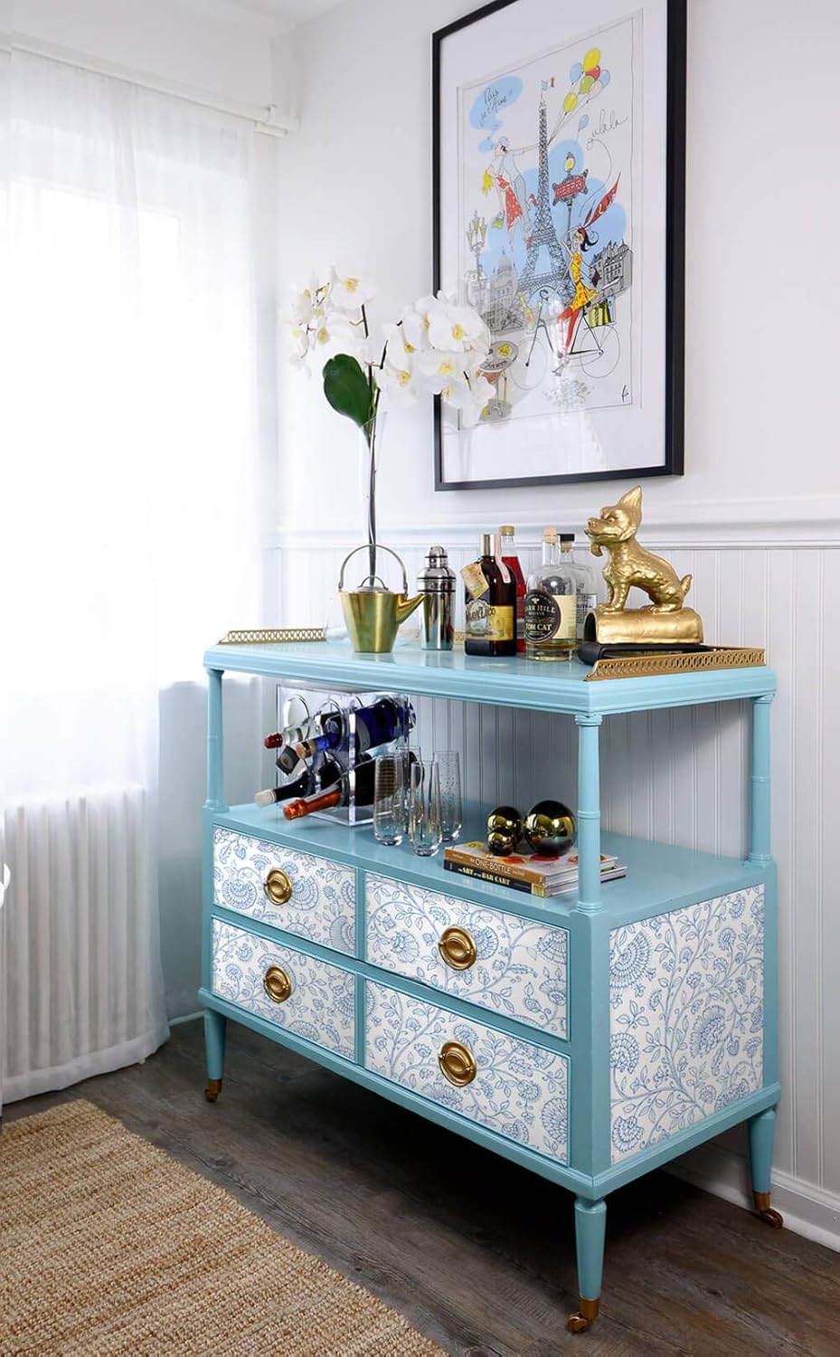 NextWall Paisley Trail Peel and Stick Wallpaper (Blue Bell)