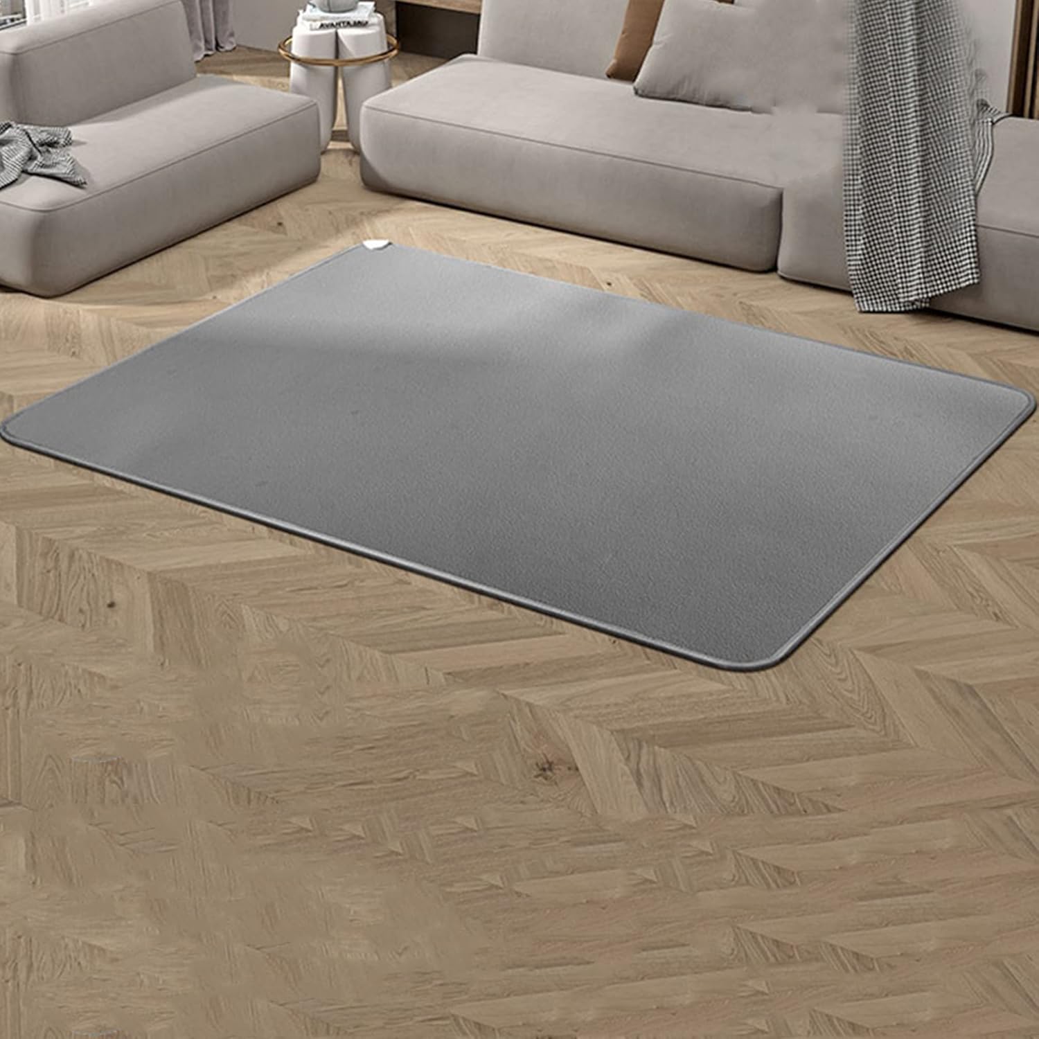 Infrared Radiant Floor Heater, Electric Heated Area Rug, Indoor Floor Heater, Waterproof/6 Gear Adjustment, Great for Yoga,200x200cm