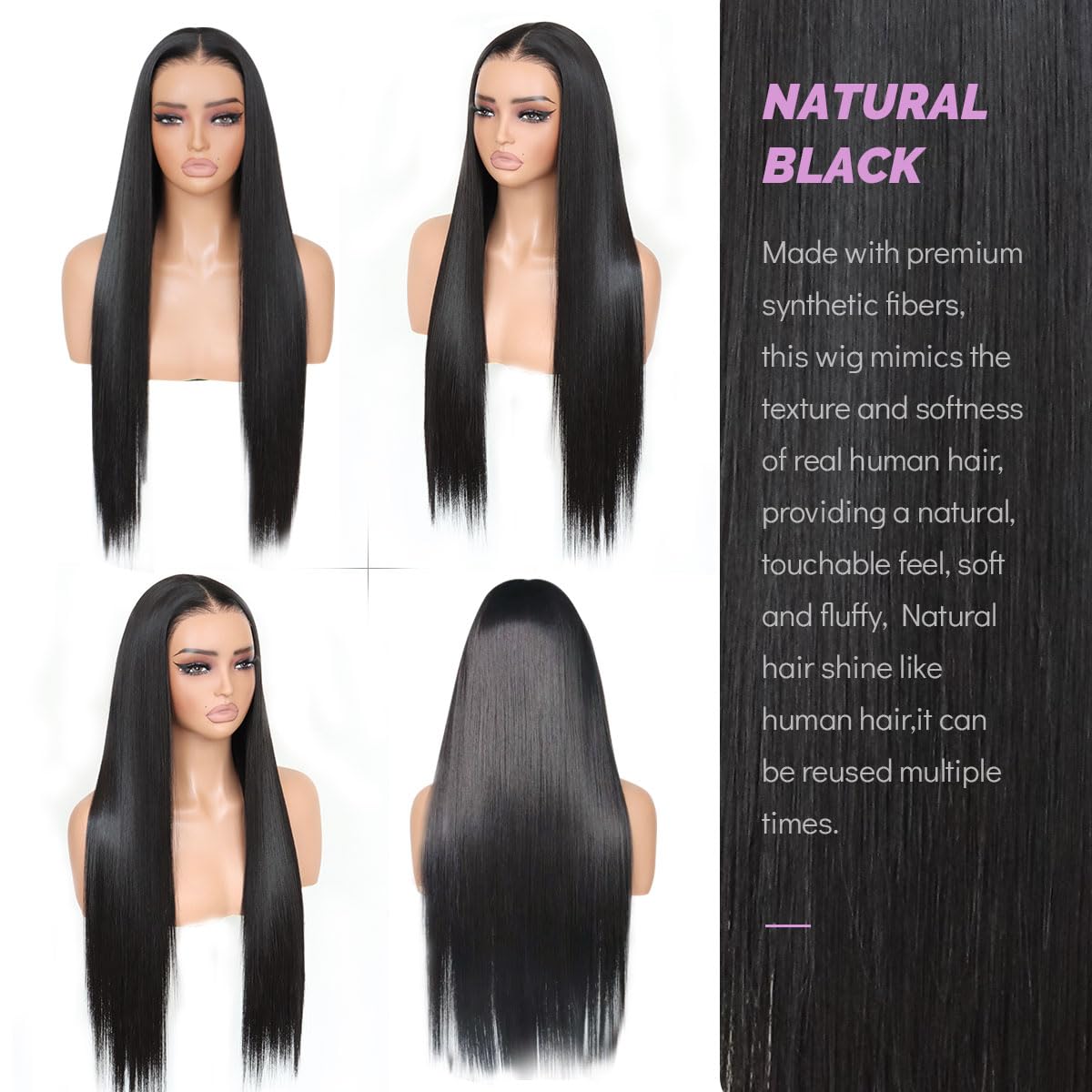 Amazon.com : U&A Hair 9x7 Glueless Synthetic Lace Front 