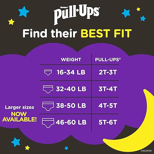 Miniatura 2 de Pull-Ups Night-Time  Pañales de entrenamiento para niños, talla 2T - 3T, 68 unidades