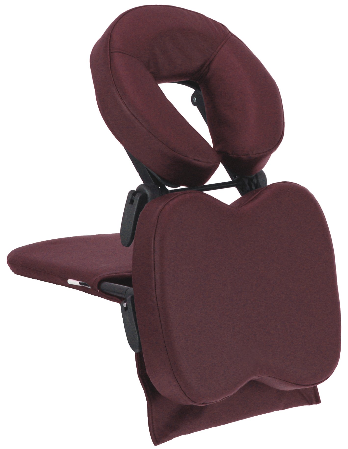 WellTouch TRAVEL Mate, Tischaufsatz mit Verstellbarer Kopfstütze für Mobile Massage, statt Massagestuhl, klein & leicht, inklusive Transporttasche (Burgund)