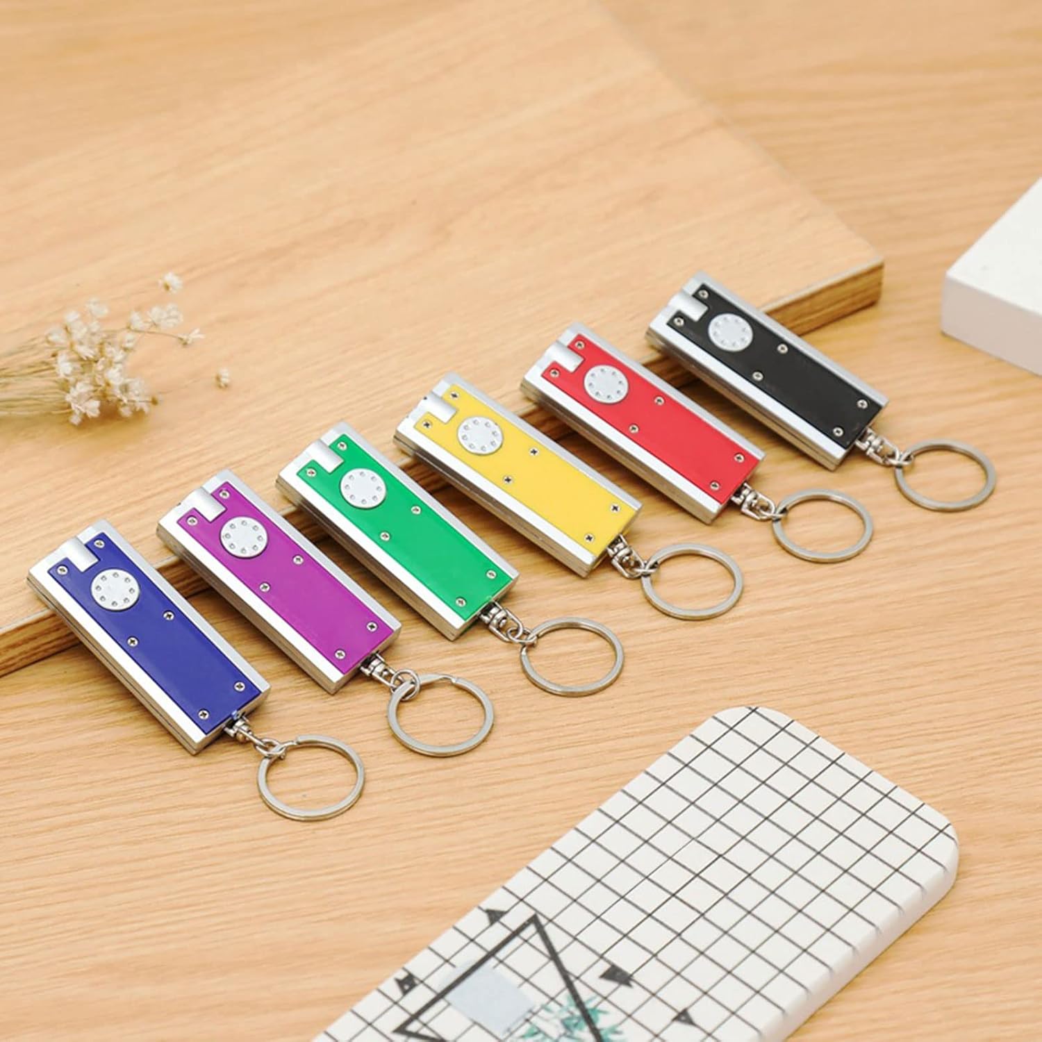 4Pcs Small Bright Mini Flashlight Torches Keyring Flashlight Light Keychain LED Lights Keychains Flashlight For Outdoor Led Small Flashlight Keychain Mini Led Torches Light Mini Keychain Flashlight