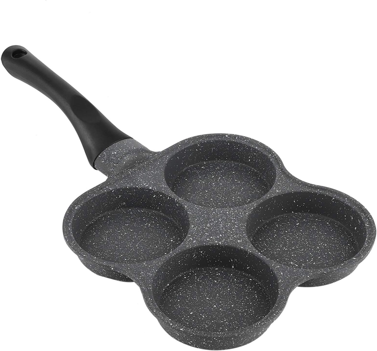 Multi Egg Frying Pan - 4 Hole Burger Eggs Pancake Pan Pot Non Stick Breakfast Omelette Mold Maker Aluminum Frying