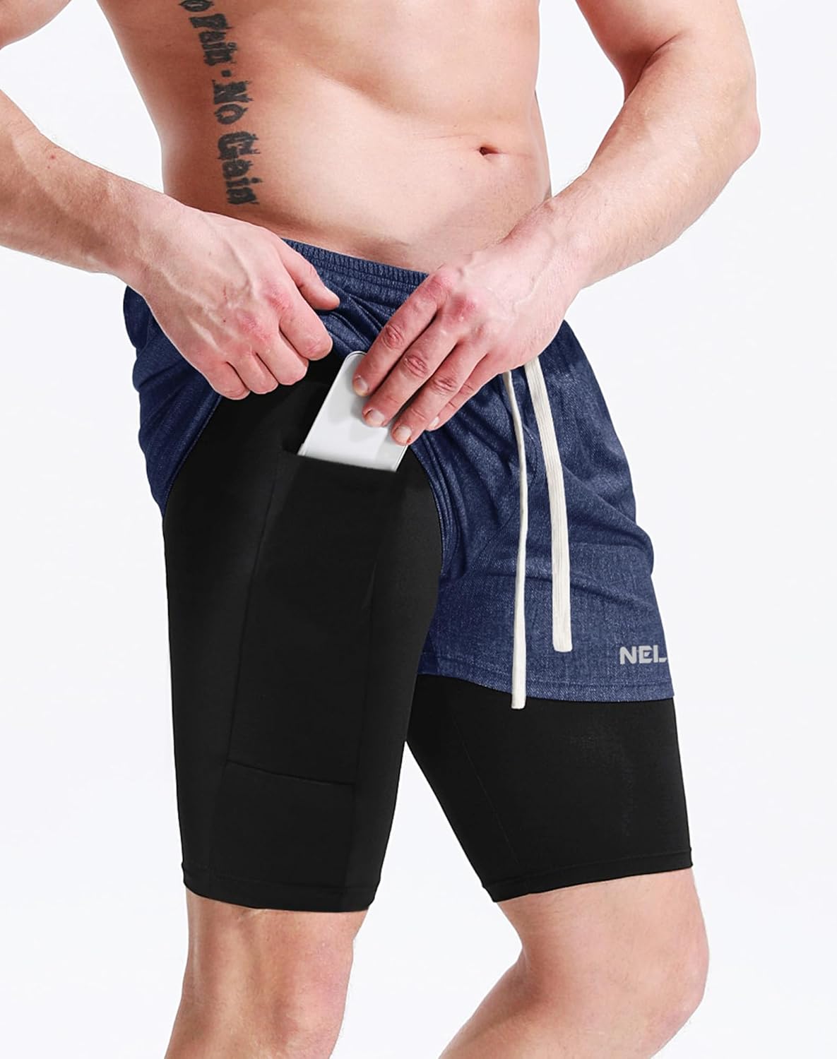NELEUS Men's Lightweight Workout Athletic Shorts with Pockets - Image 2