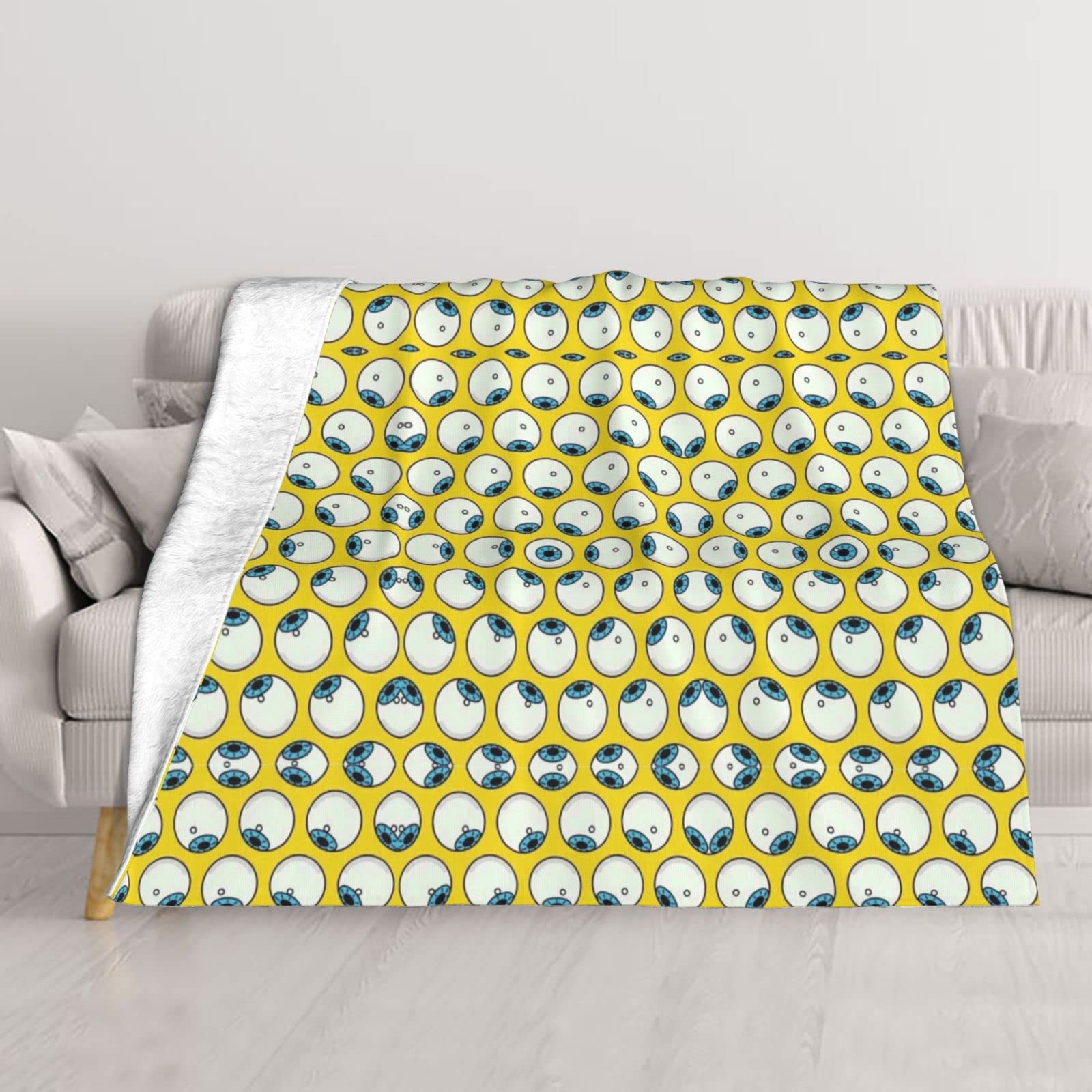 Couverture de canapé imprimée Eye Balls double couche douce pour lit