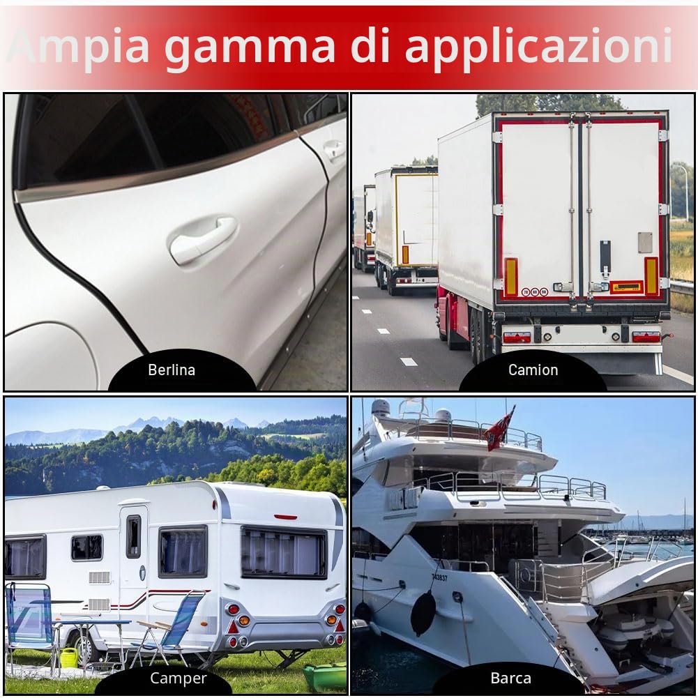 Guarnizione per portiera auto universale guarnizione in gomma per bagagliaio guarnizione gomma per porta auto camper barche (3m)