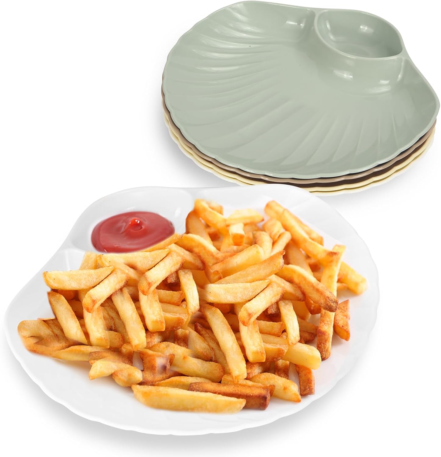 Chip and Dip Serving Set, [2 in 1 Design] Chip and Dip