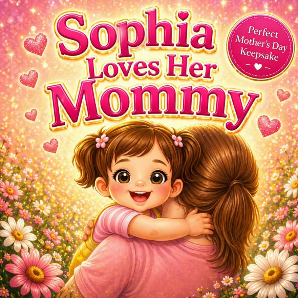 Sophia Loves Her Mommy: A Sweet and Heartfelt Story About a Girl and Her Mom (Three Hearts Personalized Book Series (SOPHIA))