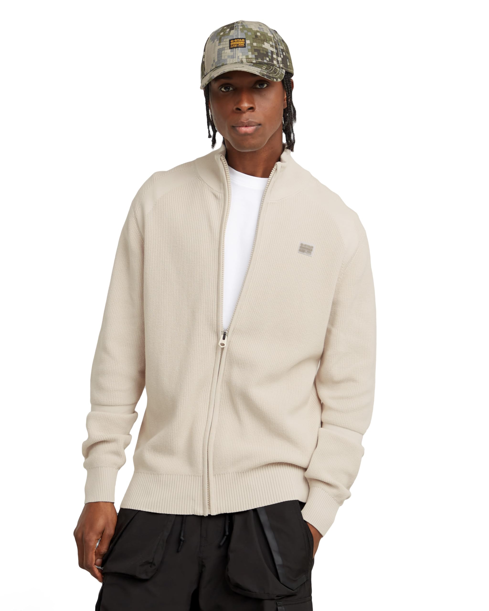 G-Star Blanc Sweatshirt With Zip Details