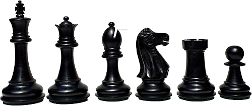 Miniatura 3 de Jaques Staunton - Juego de piezas de ajedrez de madera de Staunton de lujo de 3.75 pulgadas y ebonizado-El imperio del ajedrez