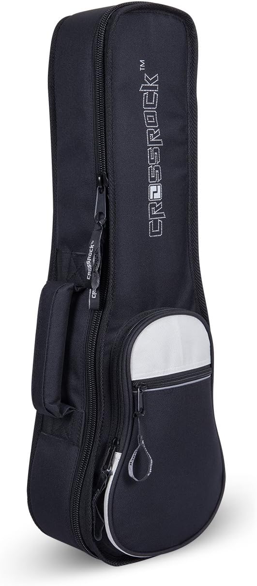 Crossrock Soprano Ukulele Bag with 10mm padded and Padded Strap in Silk Grey (CRSG106SUSG)