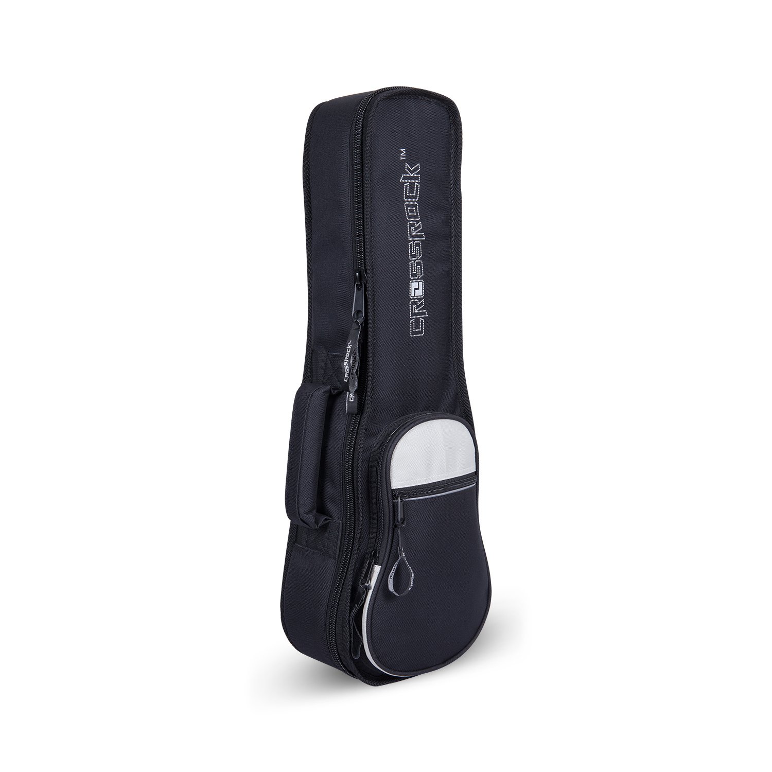 crossrock Ukulele Tasche mit 10 mm gepolstert und gepolsterter Gurt Soprano Silk Grey