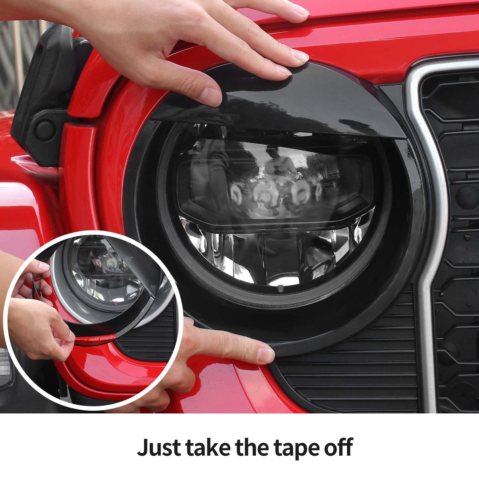 Front Grille Esh Inserts & Headlight Cover For Jeep Wrangler JL JLU - View #9