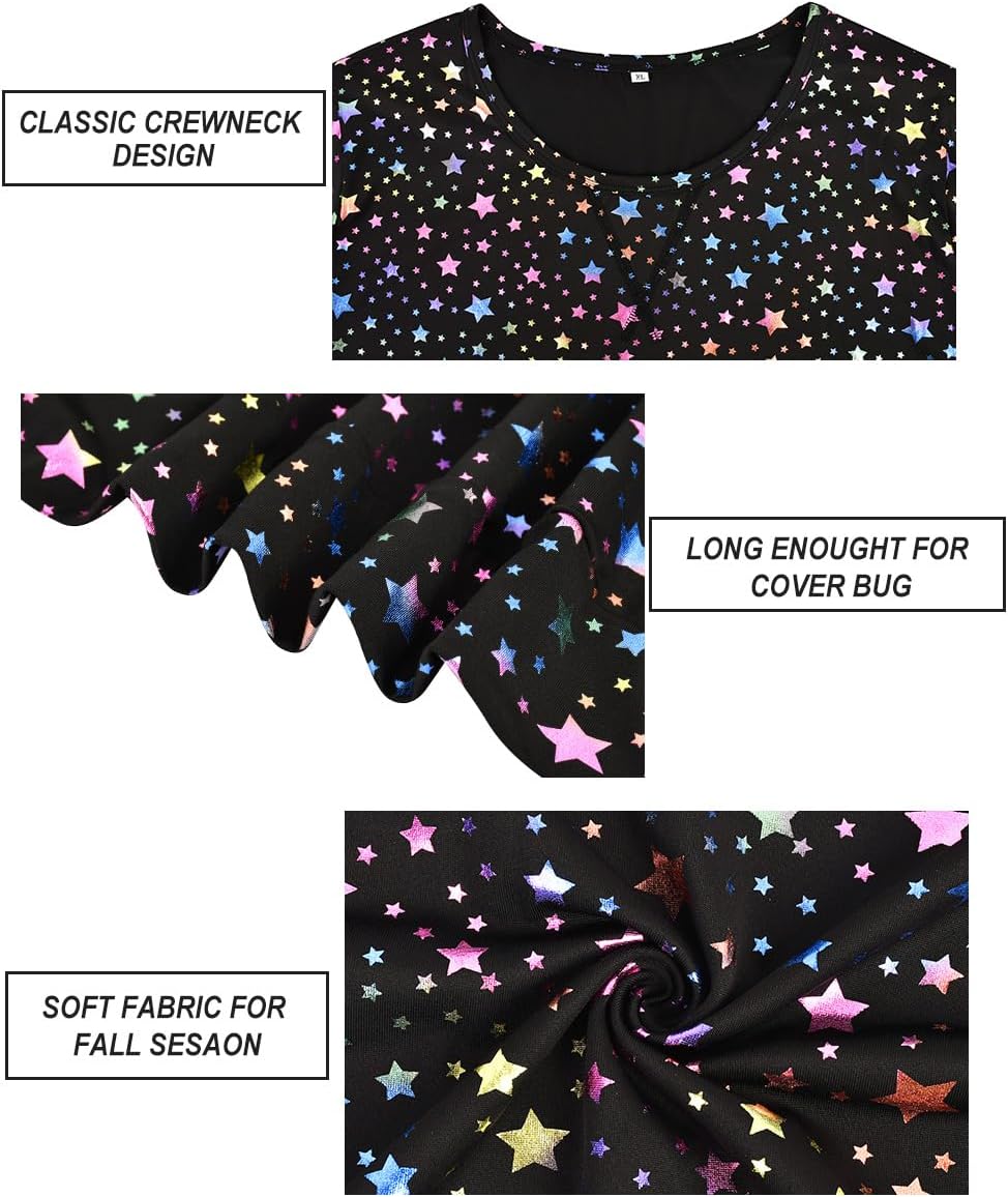 CARCOS Plus Size Tops for Women Color Block Flower/Striped/Camo Crew Neck Long Sleeve Tee Shirt - Image 5