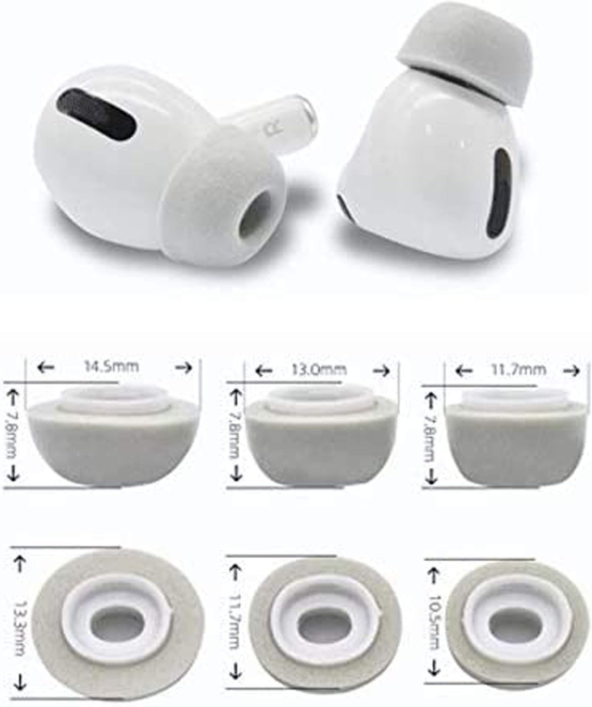 Premium Memory Foam Replacement Ear Tips for AirPods Pro