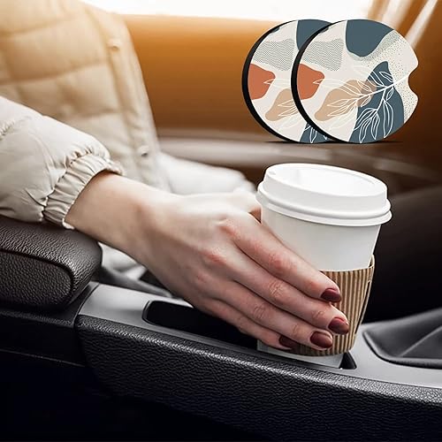 Miniatura 7 de Portavasos para automóvil, posavasos para portavasos de automóvil, 2 piezas universales antideslizantes para automóvil, 2.75 pulgadas, lindo