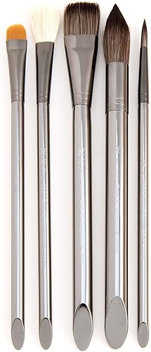 Royal & Langnickel Zen - Juego de pinceles de acuarela de mango corto, 5 unidades