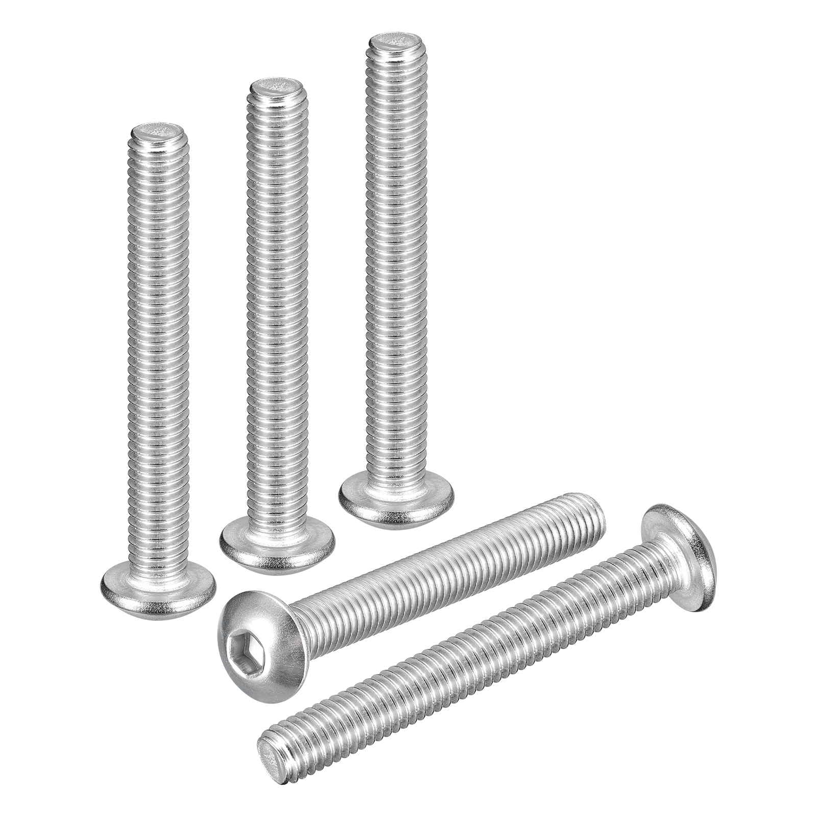 DTGN M5-0.8x40mm Button Head Socket Cap Screws - 20Pack - Good for Road Bicycle, Mountain Bike, Auto, Motorcycle - 304 Stainless Steel Whitewashed - Hex Socket Drive Fasteners โ image 1