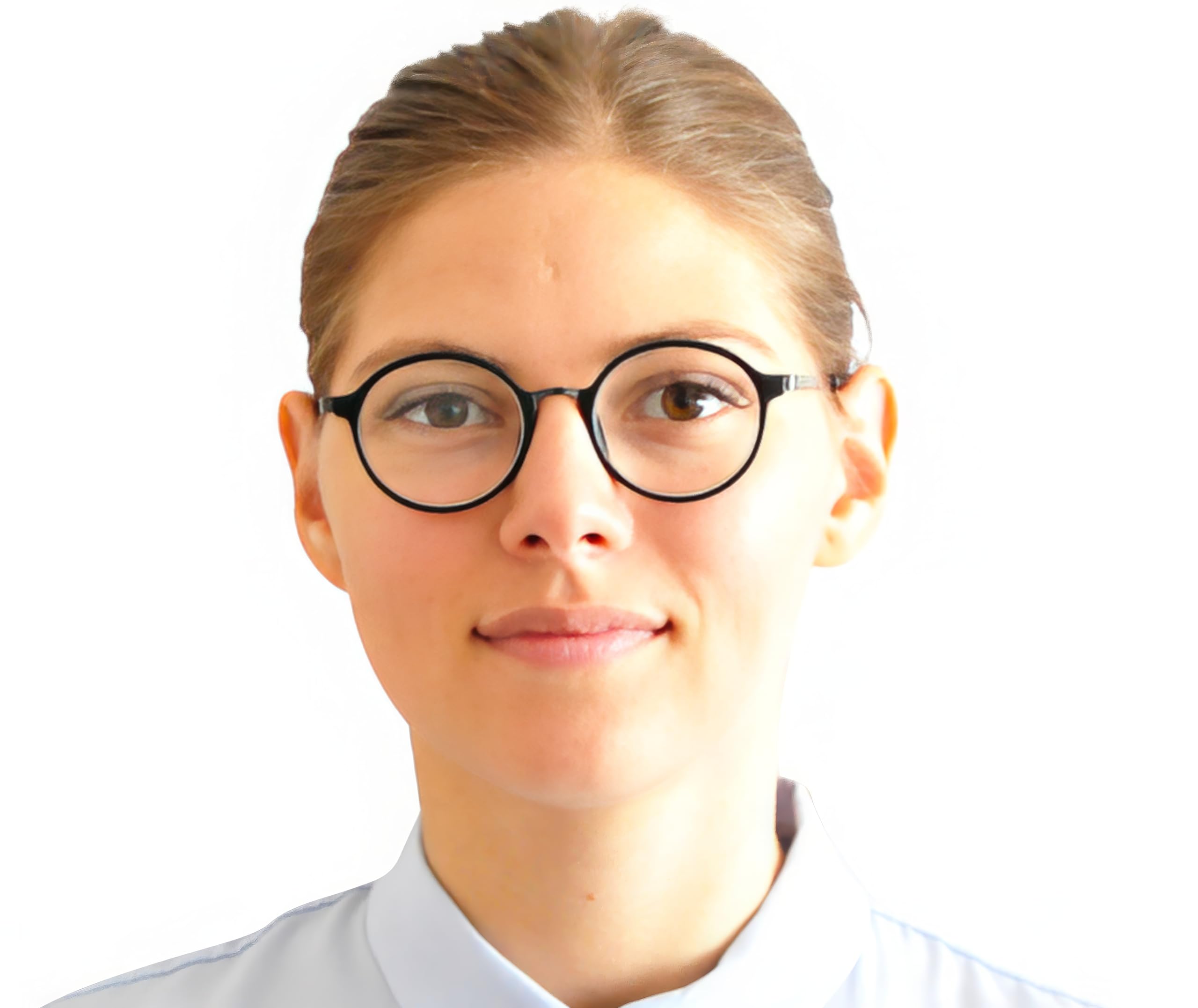 Mini Brille, Round Blue Light Blocking Reading Glasses with Large Lenses, FREE Case, Plastic Frame (Black) and Metal Temples - Image 3