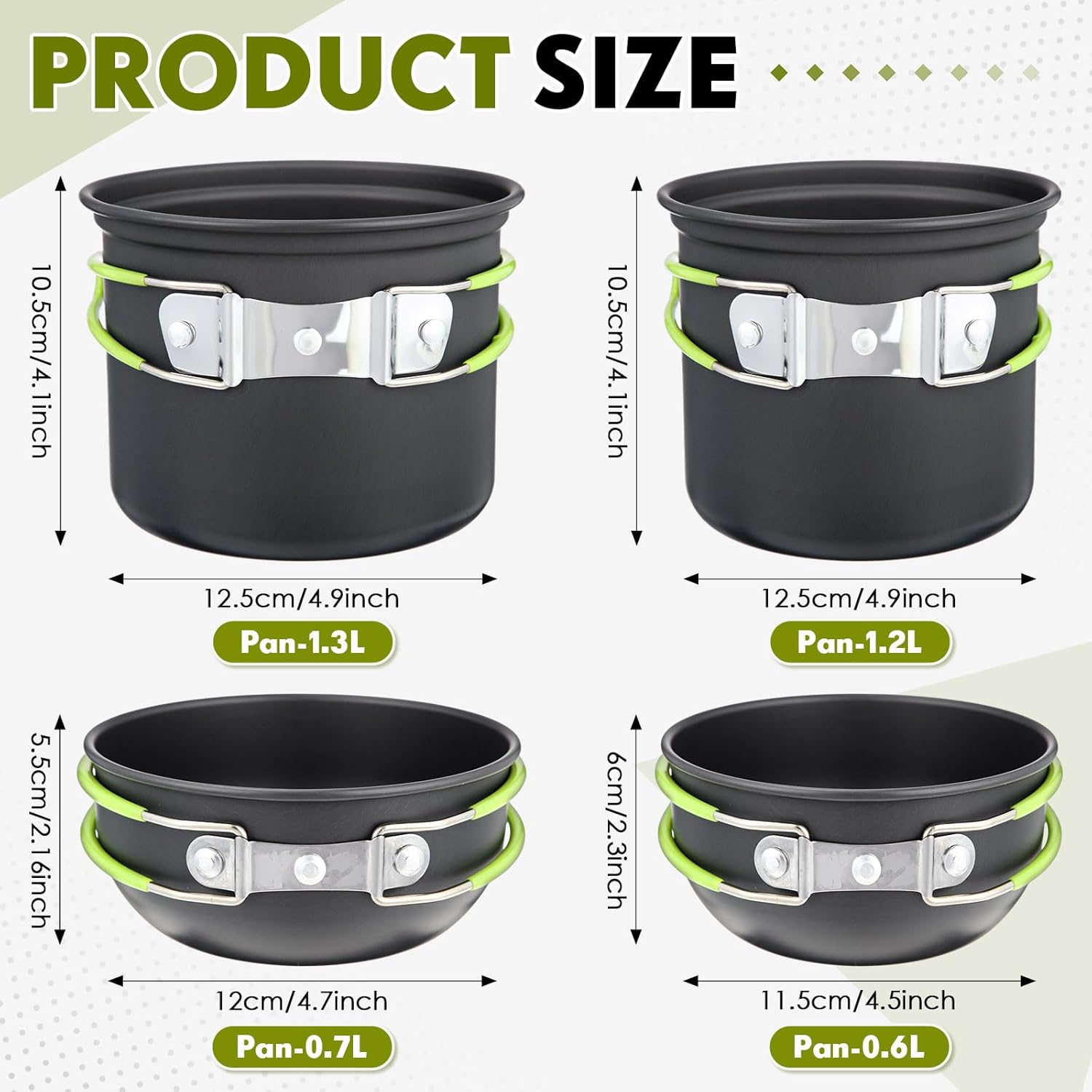 18 Pcs Camping Cookware Mess Kit, Lightweight Pot Pan Mini Stove 2 Set Stainless Steel Cups Plates Forks Knives Spoons Backpacking Cooking Set for Camping, Hiking, Backpacking and Picnic