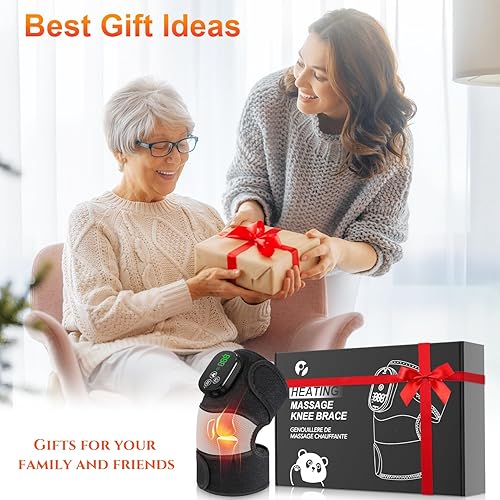 Miniatura 8 de YUANBO Masajeador térmico de rodilla con 6 temporizadores, almohadilla térmica inalámbrica 3 en 1 para aliviar el dolor de rodilla, codo, hombro,